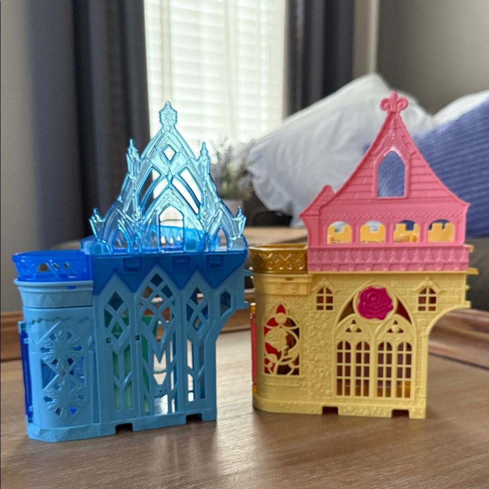 Belle & Elsa Stackable Doll House Castles